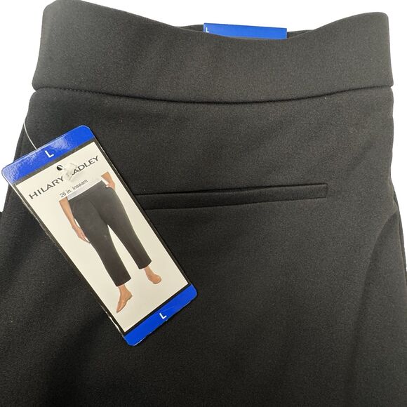 Hilary Radley Womens Size Large Black Mid-Rise Slim Leg Pant Ankle Crop Lrg L - Picture 4 of 7